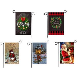 Kerstvlag Serie Patroon Christmas-Snowman Garden Flags Banner 47 * 32cm Xmas Feestartikelen SN5678