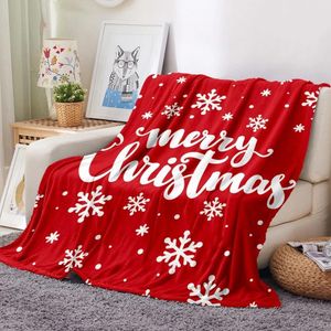 Kerst fleece deken gooi dekens lichtgewicht dekens voor slaapbed camping thermische handdoek winter warm 150x200com