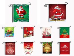 Christmas Garden Flags 3045cm Outdoor Hanging Garden Banner Bonne année Banner de Noël Décorations de fête à domicile DA9183226243