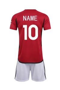 Cadeau de Noël 2324 Boy Girl Rashford Mount Fans Edition Rugby Football Shirt Men and Kids Home Away Games Soccer Jerseys Kits 240319