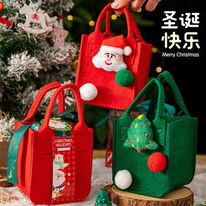 Sac cadeau de noël, coffret cadeau pomme pour réveillon de noël, sac à bonbons pour enfants, boîte d'emballage de fruits de noël, petit sac cadeau