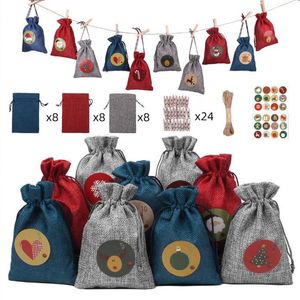 Bolsa de regalo de Navidad, paquete de cilicio navideño, bolsillo con abrazaderas de hilo B6