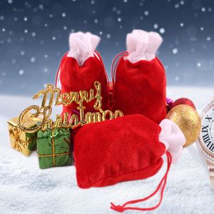 Cadeau de Noël Sac Arbre Pendentif décorations accessoires de stockage d'emballage de bonbons Poche de cordon de serrage