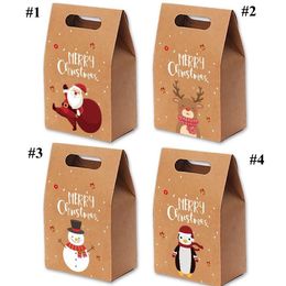 Kerstcadeauzakjes Kerst Vintage Kraftpapier Appel Snoepdoosje Feestcadeauzakje Handverpakt Pakket Decoratie Feestartikelen ZGY806