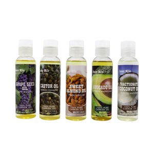 Huile essentielle de support d'huile de base de cadeau de Noël pour l'aromathérapie et l'huile d'essence de massage 118ML par bouteille paquet de 5 Elitzia ETMS013