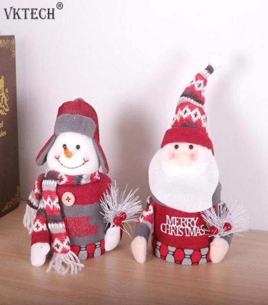 Boîte cadeau de noël boîte à bonbons père noël bonhomme de neige en peluche poupée ornement noël bureau décoration bijoux enfants cadeaux96793773271620