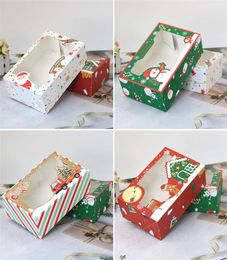 Boîte cadeau de Noël Santa Papercard Kraft présente fête favor