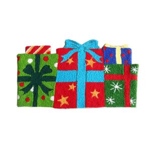 Boîte-cadeau de Noël Boîte à main en forme de tapis de vie de vivent de la main Nouvelle mode Broidered porche paillasson de sol.