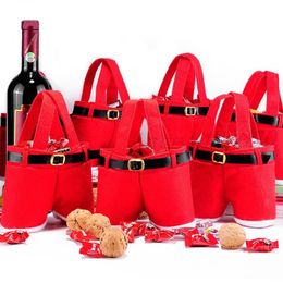 Christmas Gift Candy Bag Santa Claus Jarretelle Broek Gift Opbergtas Kerstversiering Noot Tassen Kerstboom Ornamenten Handtassen
