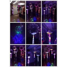 Cadeau de Noël Luminous LED poms transparents 3 mètres ballon clignotant des décorations de fête de mariage des fêtes de vacances ballons LED 100pcs