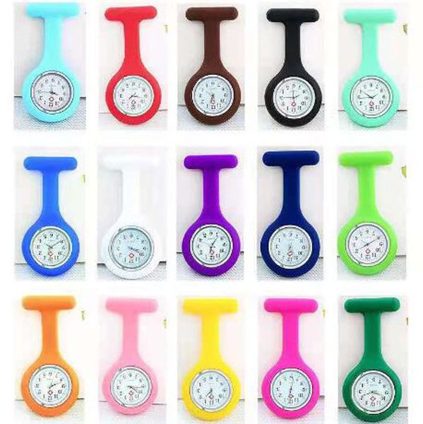 Nuré de regalo de Navidad Mira Medical Silicone Clip de bolsillo Broche Fob Túnica Túnica Doctor Silicon Quartz Nursing Lapel Watch con relojes de segunda mano Nuevo