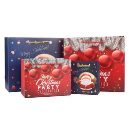 Kerst Gift Document Tas Merry Christmas Gift Tote Doos Santa Claus Gedrukt Merry Christmas Party Celebration Gifts Tassen