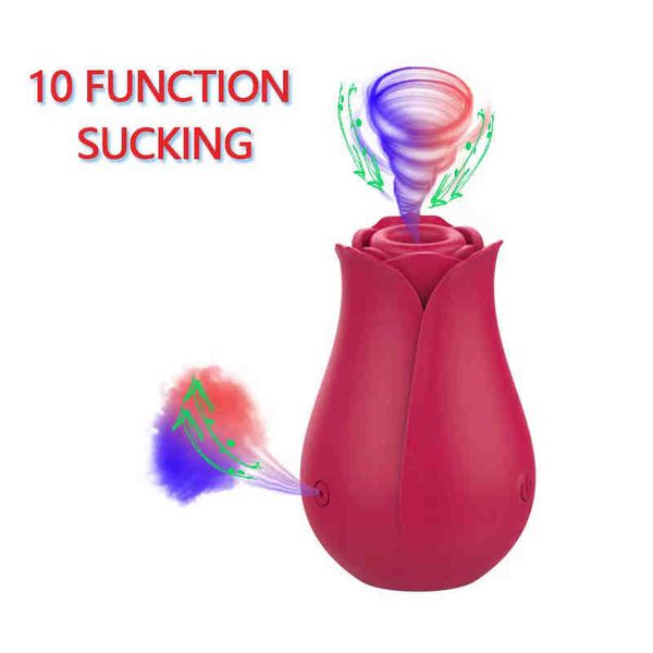 Rose Forme Clitoris Sucer Vibrateur Oeufs Sex Toys pour Femmes Vagin Mamelon Produit de Sexe Oral Masturbation Féminine Clitoris Climax
