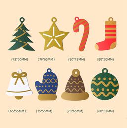 Tags-cadeaux de Noël, étiquette de hangage joyeux de Noël, décoration de cadeaux, étiquette de papier de fête, étiquettes d'emballage 50pcs / lot