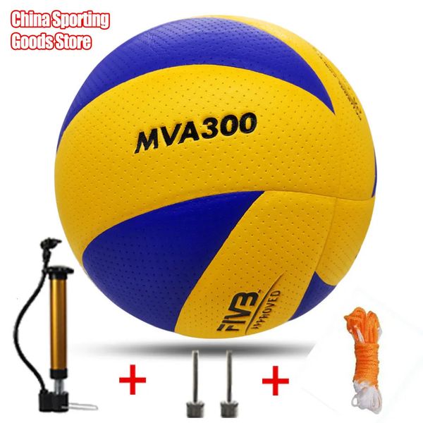 Cadeau de noël VolleyballModel300Super fibre dure marque compétition taille 5 en option pompe aiguille filet sac 240103