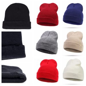 Mode Cap Women's Beanies Caps unisex vizier hoeden meisjes winter warme hoed volwassen wollen gebreide hoeden casual hoofddeksels