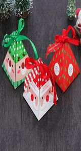 Boîtes d'emballage cadeau de Noël Boîte à bonbons Père Noël Elk Boîte à cadeaux en papier Décor de fête BH7444 TYJ8627634