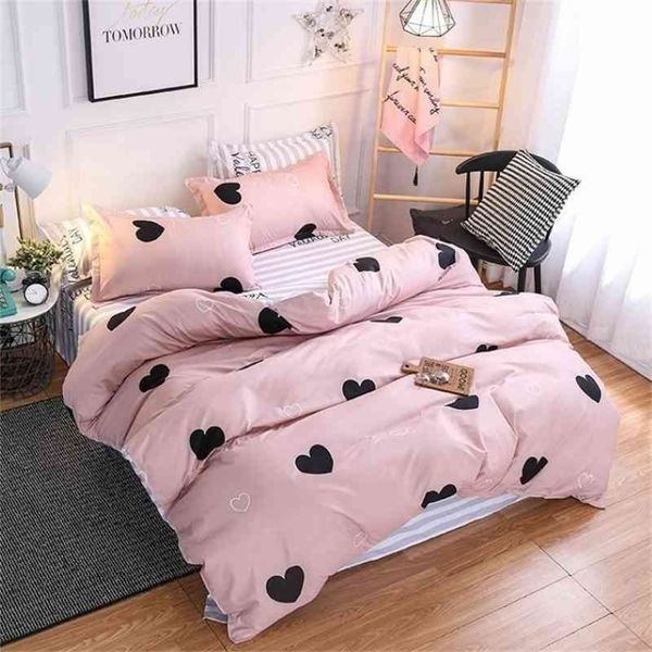 Regalos de Navidad Juego de cama de lujo 3 4 piezas Juego familiar Funda nórdica Cama Sábana plana Funda de almohada Twin Full Queen King Size 201211269Y