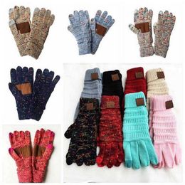 CC Handschoenen Kerstcadeaus Breien Touchscreen Capacitieve Dames Winter Warme Wollen Handschoenen Antislip Knitteds Telefingers Outdoor