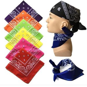 Cadeaux de Noël pour petit ami 100% coton Paisley Cowboy Bandanas Hip Hop Mouchoir Double Face Imprimé Carré Multicolore Silencieux