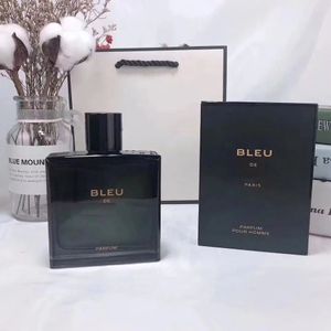 Cadeaux de noël parfum après-rasage pour hommes parfum Bleu avec parfum longue durée Eau De Parfum vaporisateur 100ml