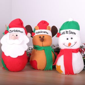Cadeaux de Noël Wrap Cordon Sacs Dessin Animé Père Noël Bonhomme De Neige Cerf Bonbons Pomme Sac Décoration De Noël XD24866