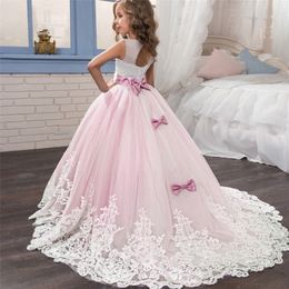 Kerstmeisjes lange bruidsmeisje jurk elegante kinderen kleding kinderen bruiloft formeel feest prinses avond 10 12 y Vestidos 220707