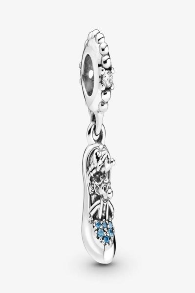 Des souris de pantoufle de verre de Noël se pendent charms authentiques 925 Bracelets de perle en argent sterling