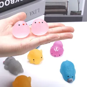 Animaux mignons à paillettes Kawaii Squishies Mochi Squishy Jouets pour enfants Mini jouets anti-stress pour Noël Prix de classe Cadeau d'anniversaire Goodie Bag Stuffers