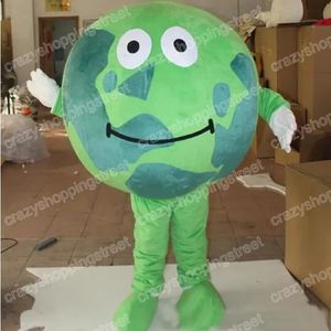 Kerstmis groene wereld aarde mascottekostuum topkwaliteit stripfiguur outfits halloween carnaval jurk past volwassen grootte verjaardagsfeestje outdoor outfit