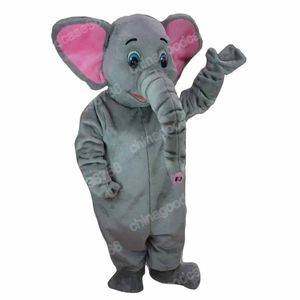 Navidad gris elefante mascota disfraz de halloween elegante vestido de dibujos animados traje de caricatura