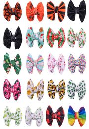 Christmas Halloween Baby Girls Hairpins mignon Ins imprimez Bowknot Clip Clip Leopard Bow Hairclips Plaid Barrette ACCESSOIRES DIY HEIRS8773820