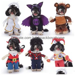 Christmas Halloween Dog Costumes de vêtements drôles Cosplay Costume Clothes Party for Small Medium Dogs Wholesale Drop Livrot Dhifz