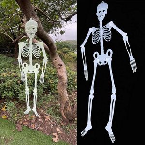 Kerst Halloween Skelet Decoratie Props Gesimuleerd Menselijk Lichaam Plastic Skelet Skelet Spookhuis Decoratie Skelet Hoofd 312J
