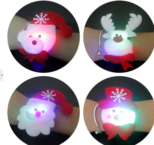 Noël Hallowmas Décoration éclairée haut de gamme Tissu art clap cercle enfant Brian cercle enfants ruban lampe Boule bracelets Décorations