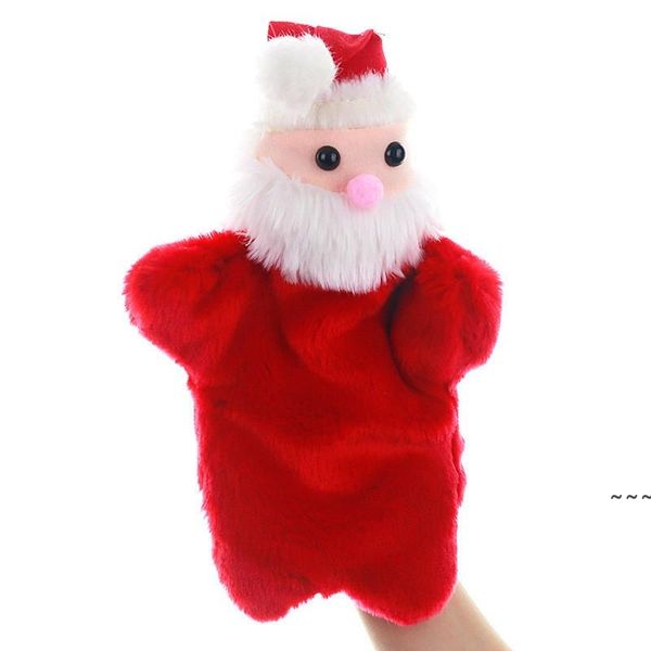 Christmas Hand Puppet Cartoon Santa Claus Plux Poux Doll Baby Toys Toys Kid Plush Hand Puppet Toys BBB15699