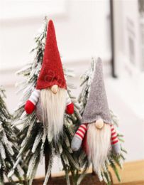 Navidad hecho a mano sueco gnomo escandinavo Tomte Santa sin rostro nórdico peluche muñeca ornamento árbol de Navidad decoración ornamento DB0394456938