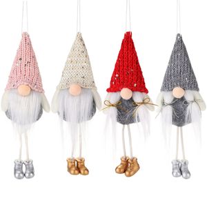 Gnome suédois de Noël fait à la main scandinave Tomte Santa Nisse jouet elfe nordique en peluche avec chapeau de paillettes ornement de table décorations d'arbre de Noël