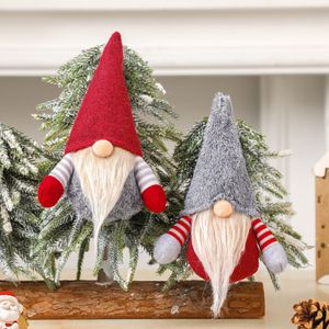 Kerst handgemaakte Zweedse kabouter Scandinavische Tomte Santa Nisse Nordic pluche elf speelgoed tafelornament kerstboomversieringen