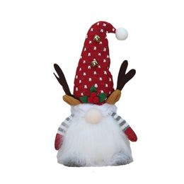 Kerstmuts mode voor kinderen en volwassenen nieuwe gebreide stof puntmuts gloed gezichtsloze pop hertenhoorn decoratie lange baard dwerg