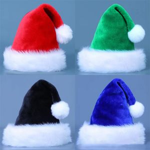 Chapeau de noël en peluche pour adultes et enfants, chapeau de père noël pour les vacances du nouvel an, partie festive 2023