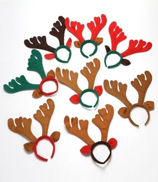 Christmas Head Buckle Elk Hair Hoop Rendeer Antler Band Band Deer Horn Kids Adults Hair Accessory Party Festival Decor9985320