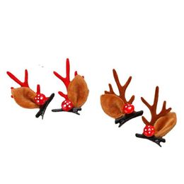 Coiffure de Noël en bois de cerf, épingle à cheveux, bandeau mignon pour enfants, livraison directe Dhwmh
