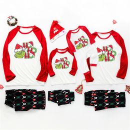 Kerstmiskleding bijpassende pyjama's rode/zwarte klassieke bedrukte slaapkleding set voor vrouwen/mannen/kinderen/baby