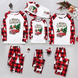 Pijamas de Navidad para el hogar, conjuntos a juego para la familia, conjunto de ropa de dormir a cuadros estampado clásico para mujeres/hombres/niños/bebé
