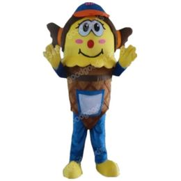 Kerst Ice Cream Mascot Costuums Halloween Fancy Party Dress Coupled Character Carnival Xmas Advertising Birthday Party Party Unisex Outfit