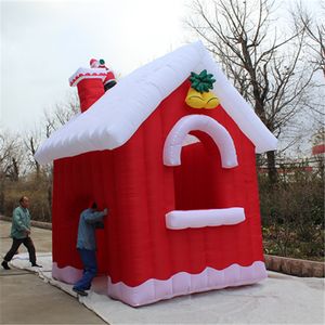 Christmas Opblaasbaar Huis voor Kerstmis LED Stage Evenement Decor Inflatable Leverancier 2019 Nachtclub Parade Clearance