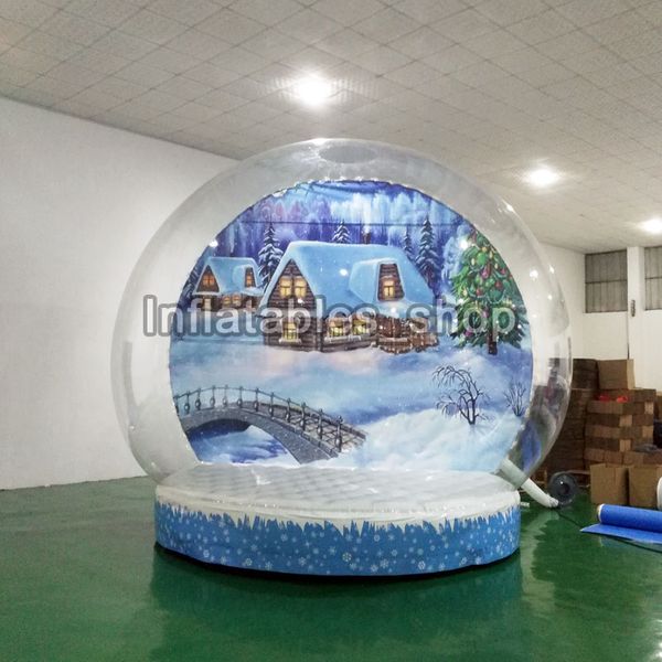 Boule à neige gonflable de noël, taille humaine 2M,3M,4M, pour exposition, décoration, bulle publicitaire, stand Photo, tente dôme