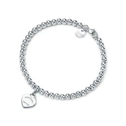 Joyería de Navidad Pulsera de diseño TIFF Pulsera de corazón de amor Pulsera de plata 925 Revestimiento inferior para novia Regalo de recuerdo Diseñador de encanto de moda Joyería