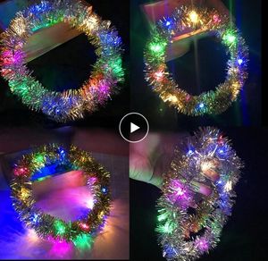 Kerst Kinderen Volwassen LED Light Up Kroonkrans Garland Lichtgevende Hoofdband Hoofddeksels Gloeiende Bruiloft Haaraccessoires